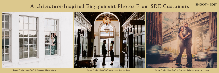 Architecture-Inspired Engagement Photos From ShootDotEdit Customers