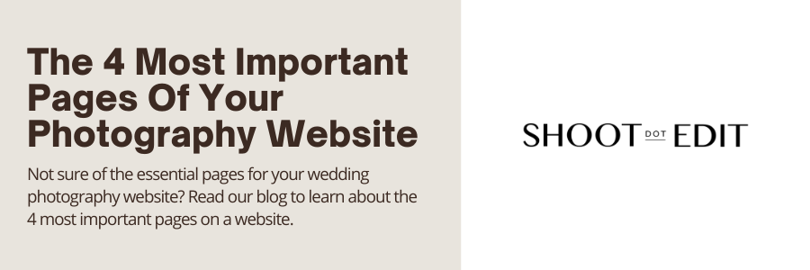 The 4 Most Important Pages Of Your Photography Website